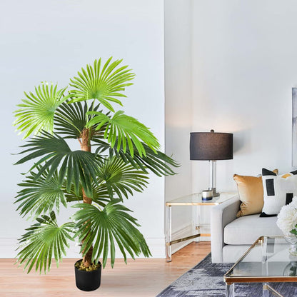 Decovego Künstliche Farnpalme 120 cm, Kunstpalme für Wohnung & Büro