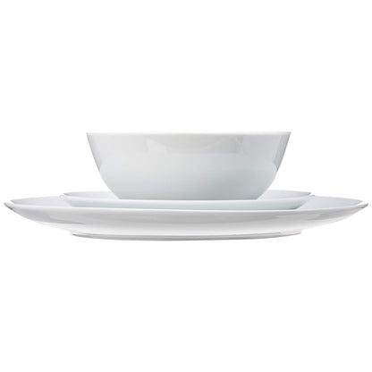 Amazon Basics Geschirrservice 18tlg. 6 Personen - Weiss Porzellan Coupe