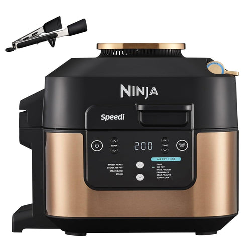 Ninja Speedi ON400EUCP Multikocher. Schwarzer 5,7L Airfryer gart, dampft, frittiert 10-in-1-Gerichte für vielseitige Mahlzeiten.