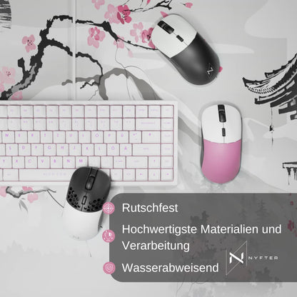 Nyfter Fuji Gaming Mauspad 3XL - Sakura Weiss 1200x600mm