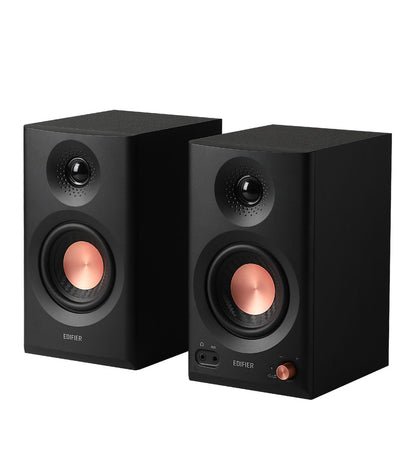 Edifier MR3 Kompakte Studio-Lautsprecher Bluetooth - Schwarz. Quaderförmig, für präzises Monitoring und Audiowiedergabe mit Bluetooth-Konnektivität.