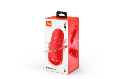 JBL Flip 7 Bluetooth Lautsprecher, tragbar, IP68 wasserdicht, Rot