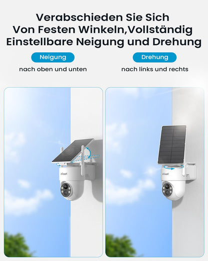 ieGeek S5 2K Überwachungskamera Aussen mit Solarpanel und Akku