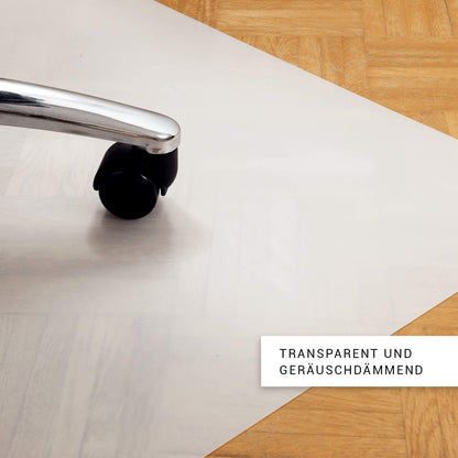 KLINOO Bodenschutzmatte Bürostuhl-Unterlage milchweiss 120 x 145 cm