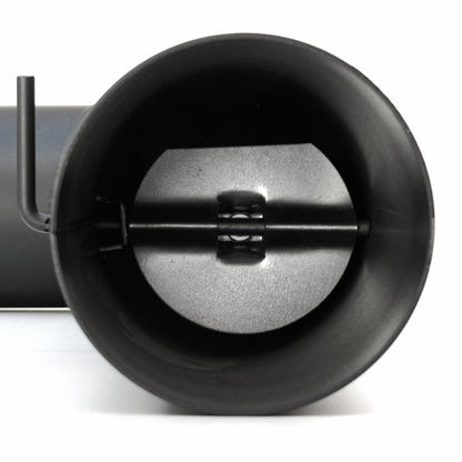 raik Ofenrohr Set Ø 120 mm Bogen 90° 3-tlg. Zugtür – Schwarz