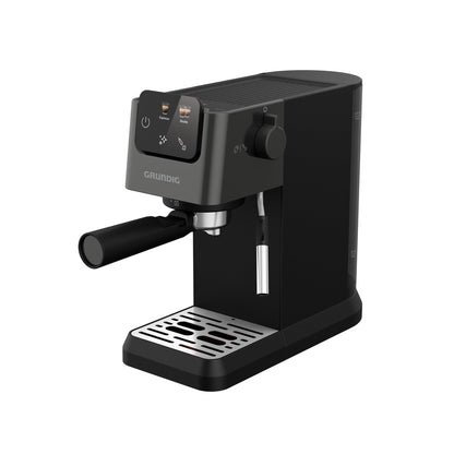 GRUNDIG KSM 4330 Siebträgermaschine Touch-Display - Schwarz. Schwarze Siebträgermaschine mit Touch-Display zur Espresso- & Milchschaumzubereitung.