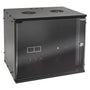 HMF 65709-02 Netzwerkschrank 19 Zoll - 9 HE 400mm Glastür Schwarz. Schwarzer 19-Zoll-Schrank mit Glastür zur Aufnahme von Netzwerkkomponenten.