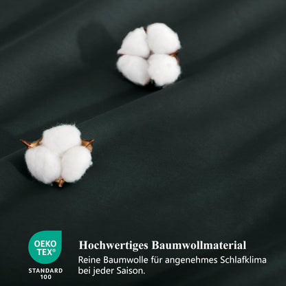 RUIKASI Bettwäsche 135x200 Baumwolle 4teilig Grau Wendebettwäsche