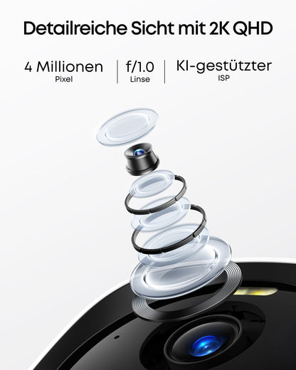 eufy Security eufyCam E40 2K Aussen-Solarkamera Set mit HomeBase 2