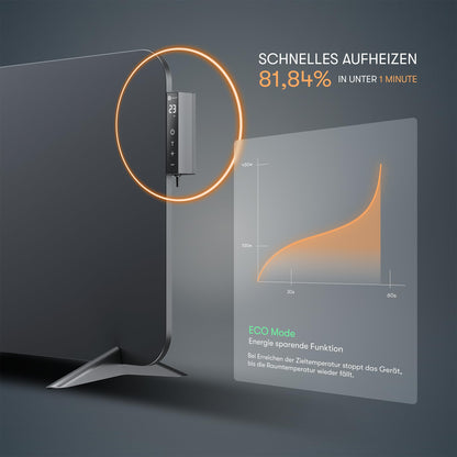 BR Bringer Metall Infrarotheizung 450W Smart - Schwarz