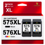 YUANQIMM PG-575XL CL-576XL Druckerpatronen kompatibel für Canon PIXMA, Multipack mit Schwarz- und Farbpatrone