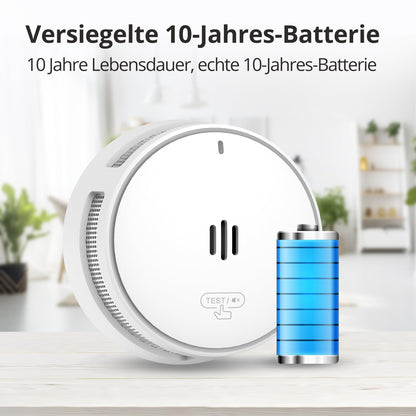WISUALARM Rauchmelder S05-A mit 10-Jahres-Batterie, 5er-Set