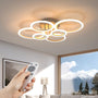 RUYI moderne Deckenleuchte LED - dimmbar Φ80cm 72W Farbwechsel. Runde, flache Lampe für Raumbeleuchtung.