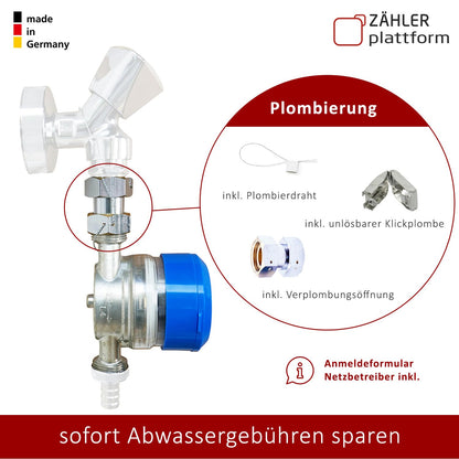 Zähler Plattform Zapfhahn-Wasserzähler Qn 1,5 110 mm 3/4 Zoll