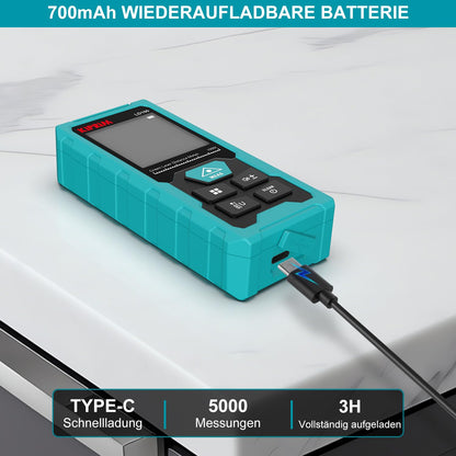 Kiprim LD100 Laserentfernungsmesser Grün 100 m mit USB-C-Akku