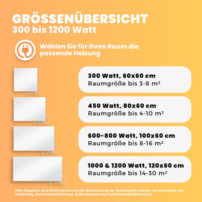 BR Bringer Infrarotheizung 1200W - Steck-Thermostat, Weiss