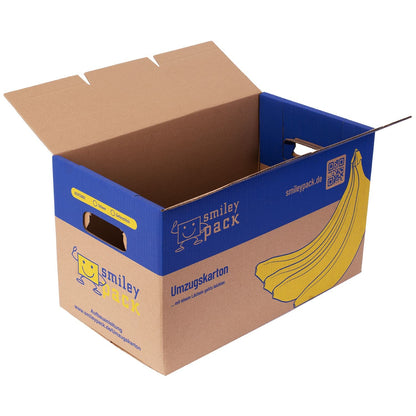 smiley pack Umzugskartons 25 Stück 600 x 328 x 340 mm bis 40 kg