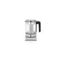 WMF Küchenminis 2in1 Vario Wasserkocher Teekocher Glas 1,0l, transparenter Glaszylinder mit silbernem Sockel. Kocht Wasser, brüht Tee präzise.