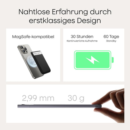Plaud Note KI-Diktiergerät NB-100 mit 64 GB und Hülle, schwarz