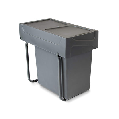 Emuca Ausziehbarer Recycling Küchenabfalleimer Unterbau 1x20L Anthrazit