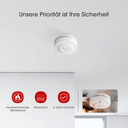 X-Sense Rauchmelder SD2J0AX fotoelektrisch 10 Jahre Batterie 5er-Set