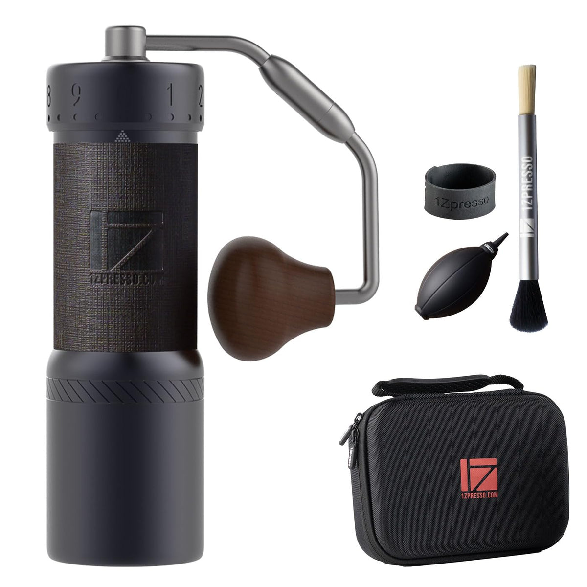1Zpresso J-Ultra Manuelle Kaffeemühle, Eisen Grau, konisches Mahlwerk