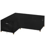 Dokon Gartenmöbel Abdeckung L-Form, wasserdicht, 210 x 260 x 85 cm – schwarz, aus Oxford-Gewebe