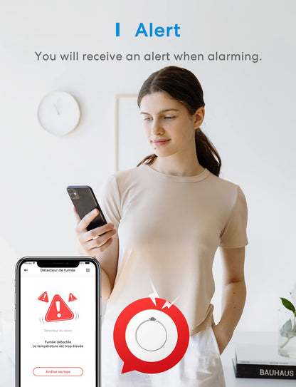 Meross WLAN Rauchmelder HomeKit - Vernetztes 3er Set