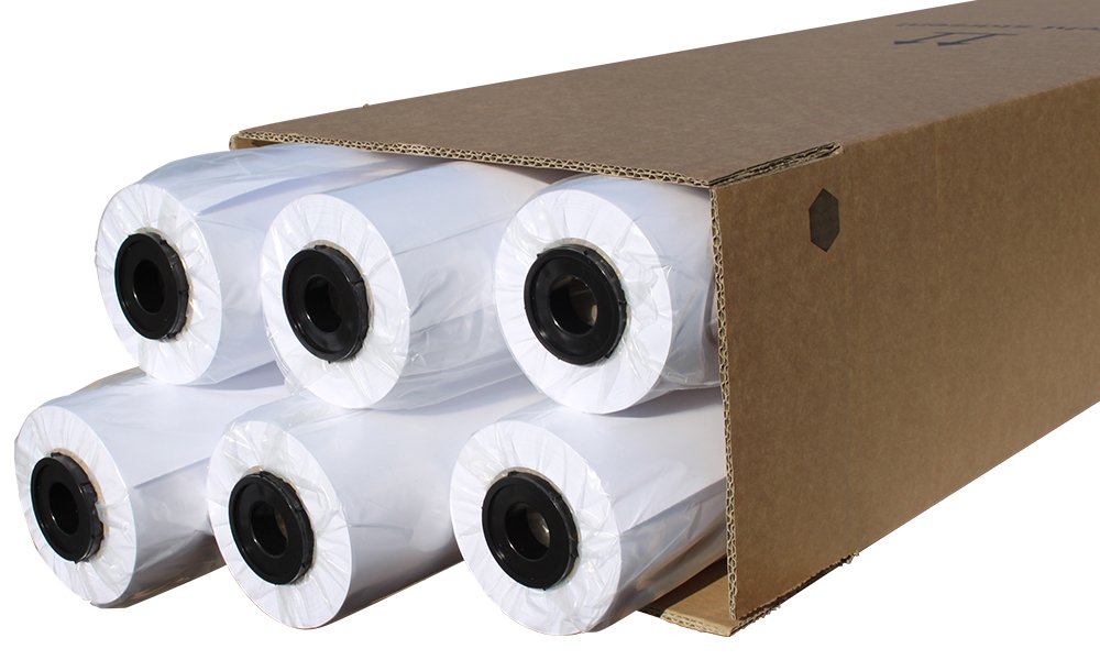 CABRO Plotterpapier Color 90g/m² - 914x50m Weiss 6 Rollen: Weiße Papierrollen für hochauflösenden Großformatdruck.