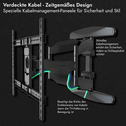Invision TV Wandhalterung Schwenkbar Neigbar Ausfahrbar 37-75 Zoll - DXL-DE-IA