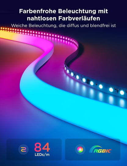 Govee Neon LED Streifen RGBIC 5M für Sockelleiste – Matter