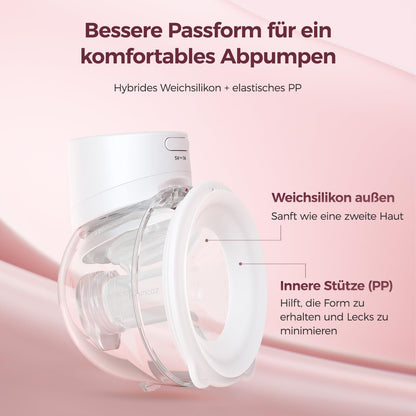 Momcozy S12 Pro elektrische Milchpumpe, freihändig, 2er-Set, Weiss