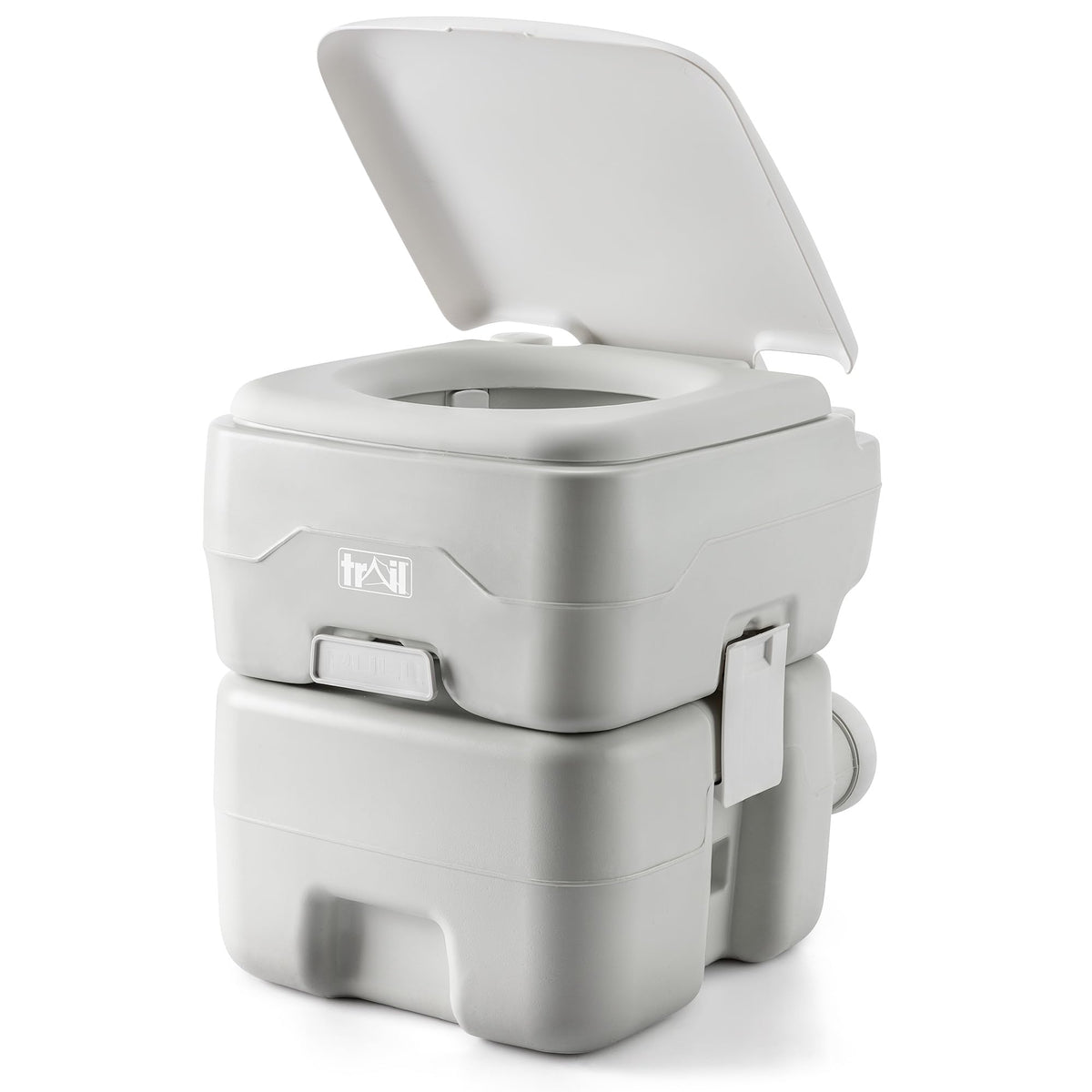 Trail Transportable Campingtoilette mit Spülung, 10-L-Fäkalientank, mobile Chemietoilette mit Tragegriffen