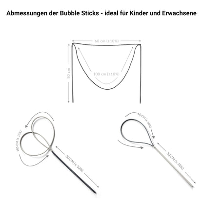 Bubble Brothers Riesenseifenblasen-Set 6-teilig mit 3 Stäben