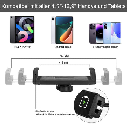 LanPavilion Tablet-Bodenständer, 360 Grad drehbar, Metall-Schwanenhals