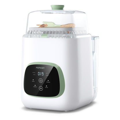 Momcozy KleanPal Pro Schneller Automatischer Babyflaschen-Reiniger. Kompaktes, weißes Gerät zur schnellen Reinigung & Sterilisation von Babyflaschen.