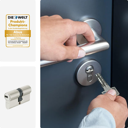 ABUS Profilzylinder D6XNP 40/45 Doppelzylinder mit 5 Schlüsseln
