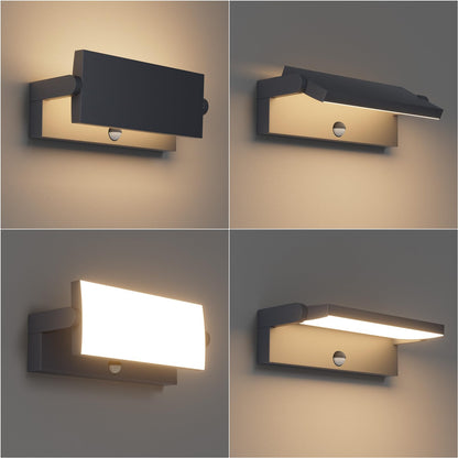 Klighten 45W Aussenwandleuchte - Anthrazit, Warmweiss, Bewegungsmelder