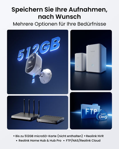 Reolink Lumus Pro 4K Überwachungskamera Aussen mit Wi-Fi 6