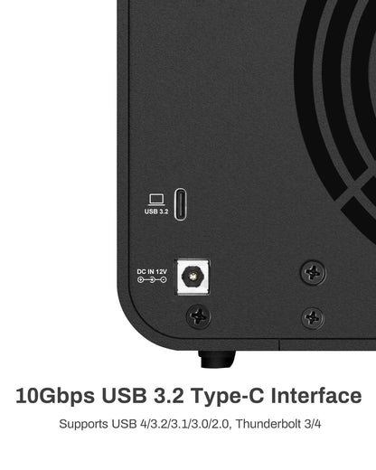 TERRAMASTER D4-320 Externes Festplattengehäuse - 4fach USB-C Gen2