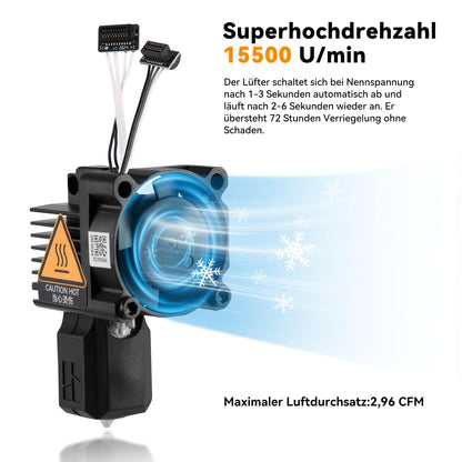 CCTREE Hotend Kit 0,4 mm gehärteter Stahl für Bambu Lab P1P/P1S