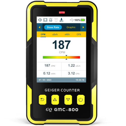GQ GMC-800 Geigerzähler Strahlungsdetektor Beta Gamma Röntgen, tragbar, mit TFT-Farbdisplay