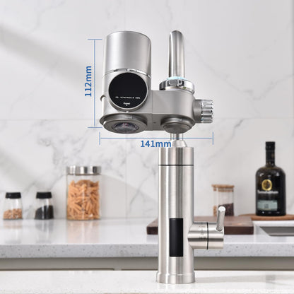 HOMELODY Wasserfilter Wasserhahn mit LED-Anzeige und Aktivkohlefilter