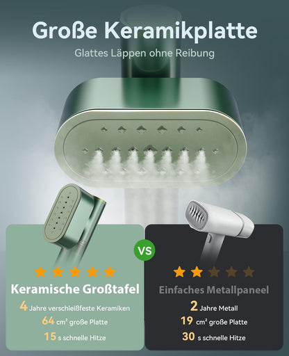 Jack & Rose K1 Reise-Dampfglätter 2-in-1 Steamer für Kleidung