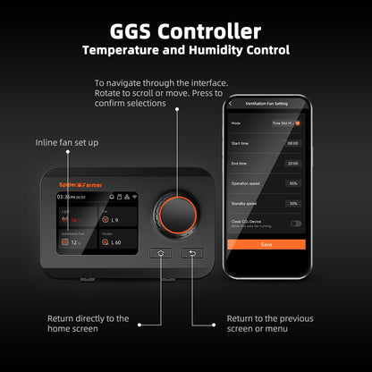 Spider Farmer Abluftset 150mm GGS WiFi Controller – Growzelt