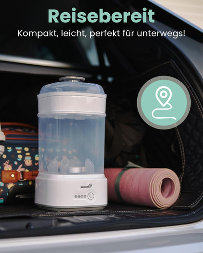 Grownsy Dampfsterilisator mit Trockner für Babyflaschen, 5-in-1