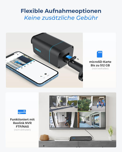 Reolink RLC-811A 4K PoE Überwachungskamera 5X Zoom Outdoor Schwarz