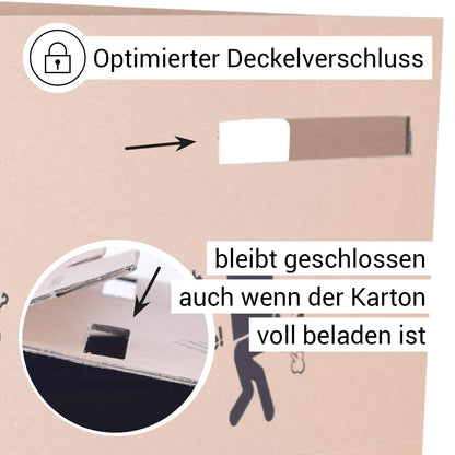 GreatVita Umzugskartons 20 Stück, 2-wellig, 600 x 330 x 350 mm