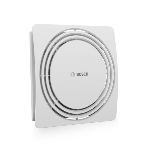 Bosch Leiser Badlüfter 1900 W100 - 100mm, Lichtschalter-Aktivierung. Weißer, runder Ventilator zur Badentlüftung.