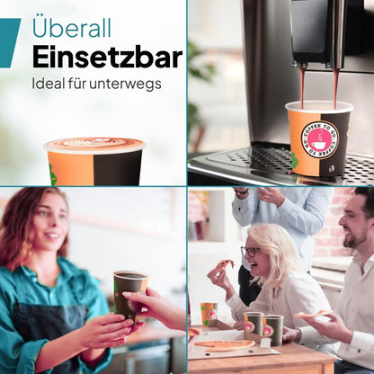 Commerline Pappbecher To Go 300 ml, Einweg-Kaffeebecher, 1000 Stück